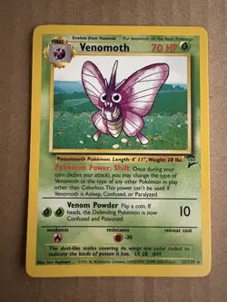 Pokemon - Base Set 2 - Venomoth 031/130 - Rare Non-Holo NM - Image 1