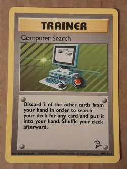 Pokemon Computer Search 101/130 Base Set 2 Rare NM-MT See Pictures - Image 1