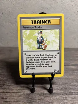 Pokemon Trader 106/130 Base Set 2 Regular Rare-Pokemon TCG-Fast Shipping-LP/NM! - Image 1