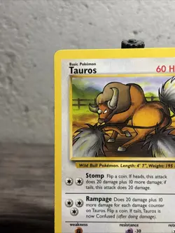 Tauros 062/130 Base Set 2 Regular Uncommon-Pokemon TCG-WOTC-Fast Shipping-NM! - Image 2