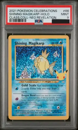 Shining Magikarp 66/64 Holo Pokemon TCG Celebrations 2021 CEL NR English PSA 9 - Image 1