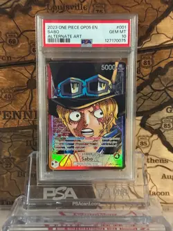 Sabo (001) (Alternate Art) OP05-001 Awakening of the New Era Foil PSA 10 - Image 1