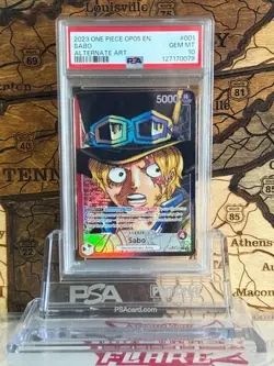 Sabo (001) (Alternate Art) OP05-001 Awakening of the New Era Foil PSA 10 - Image 1