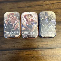 One Piece Tin Pack Set Vol 2 Set of 3 | TS-02 OP-13 | Factory Sealed | Bandai - Image 1