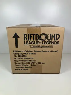Riftbound League of Legends Origins TCG Card Sleeved Booster Case 1st Edition EN - Image 3