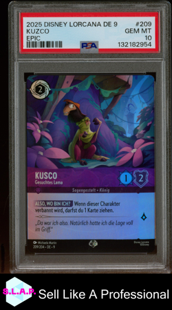 KUZCO EPIC DISNEY LORCANA GERMAN DE 9-FABLED 2025 209 PSA 10 - Image 1