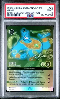 2023 DISNEY LORCANA EN P1-PROMO #20 GENIE - POWERS UNLEASHED PSA 9 - Image 1