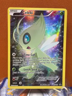 Pokemon TCG Mythical Celebi XY111 Full Art Black Star Holo Promo LP - Image 1