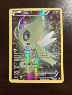 Celebi XY111 Pokemon TCG XY Promos DMG on Back - Image 1