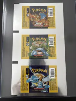 Pokemon 1st Edition Base Set Booster Pack Uncut Foil Sheet First Edition - Image 1