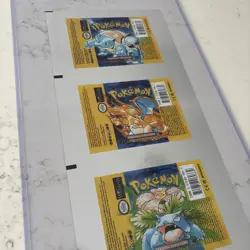 Pokemon 1st Edition Base Set Booster Pack Uncut Foil Sheet First Edition x 2 - Image 3