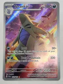 Pokemon TCG Tyranitar Scarlet & Violet Paldea Evolved Holo Card 222/193 - Image 1