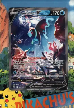 Pokemon TCG Lumineon V (Alternate Full Art) 156/172 Swsh09: Brilliant Stars NM/M - Image 1