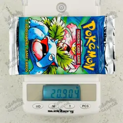 20.904g Venusaur art! Pokemon Base Set Booster Pack TCG 4th print UK 1999-2000 - Image 1