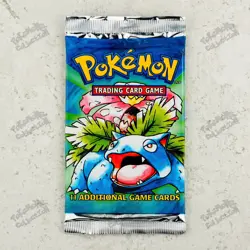 20.904g Venusaur art! Pokemon Base Set Booster Pack TCG 4th print UK 1999-2000 - Image 3