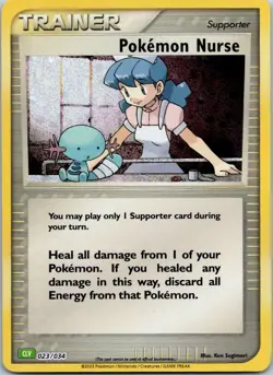 Holo Foil Pokemon Nurse 023/034 Classic Collection Trading Card Game Classic - Image 1