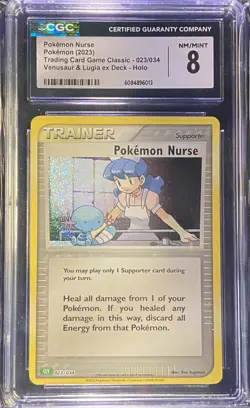 CGC 8 Pokemon Nurse 023/034 Pokemon TCG Trading Card Game Classic Collection CLV - Image 2
