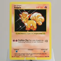 Pokemon TCG - Vulpix 68/102 Base Set Common Shadowless WOTC 1999 - EXC/NM - Image 2