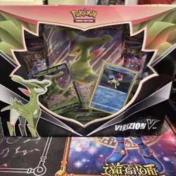 Pokemon TCG Virizion v Collection Box New Sealed Fusion Strike Lost Origin - Image 1