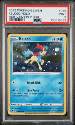 2022 POKEMON SWORD & SHIELD ASTRAL RADIANCE VIRIZION V BOX KELDEO-HOLO PSA 9 - Image 1