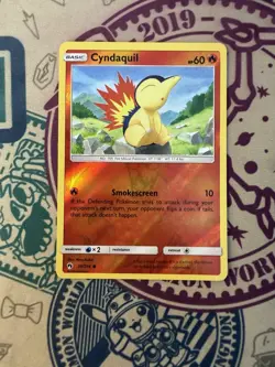Cyndaquil Reverse Holo 39/214 Pokemon Card Sun and Moon - Image 3