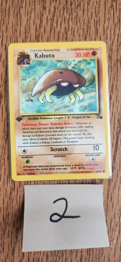 Pokemon Kabuto First Edition Card 1st Wotc 50/62 Fossil - Image 1