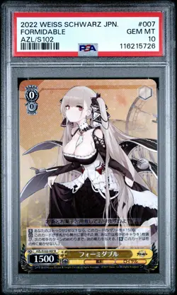 2022 WEISS SCHWARZ JPN AZUR LANE #007 FORMIDABLE PSA 10 - Image 1