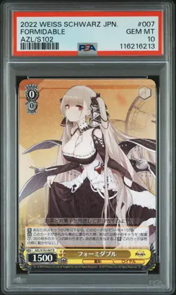 2022 WEISS SCHWARZ JPN AZUR LANE #007 FORMIDABLE PSA 10 - Image 1