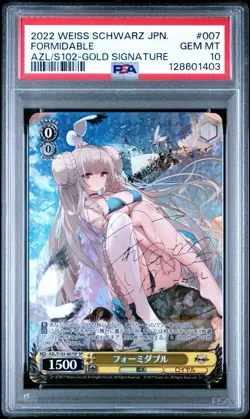 PSA 10 Signed Weiss Schwarz Azur Lane AZL/S102-007SP SP Formidable - Image 1
