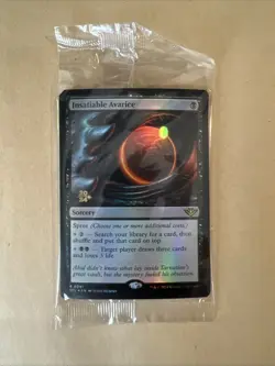 MTG Insatiable Avarice PRE OTJ 0091 R NM Sealed Prerelease FOIL - Image 1