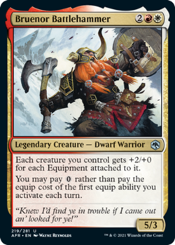 Bruenor Battlehammer - Adventures in the Forgotten Realms #219/281 MTG Magic The - Image 1