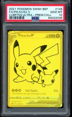 2021 Pokemon Pikachu V 25th Anniversary Golden Box Full Art Japanese #001 PSA 10 - Image 1