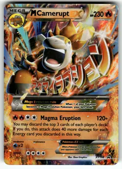 M Camerupt EX XY198 XY Promos NM- Pokemon Card TCG - Image 1