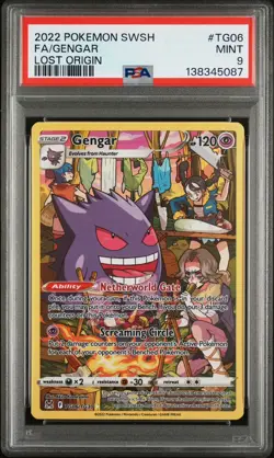 🔥 Pokemon Gengar TG06/TG30 Full Art Holo Lost Origin Trainer Gallery PSA 9 - Image 1
