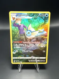 Pokemon TCG Vaporeon TG02/TG30 Swsh09: Brilliant Stars Trainer Gallery Holo D - Image 3
