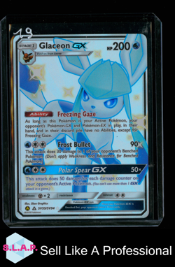 GLACEON GX POKEMON SV55/SV94 2019 SUN & MOON HIDDEN FATES ENGLISH - Image 1