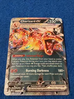 Charizard EX 125/197 SV03: Obsidian Flames Holo Double Rare Pokemon TCG NM - Image 2