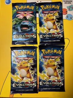 Pokemon TCG XY Evolutions Lot of 4 Booster Packs Factory Sealed - Image 1