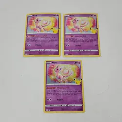 3x 2021 Pokemon Celebrations Mew Holo Rare 011/025 Lot Of 3 NM - Image 1