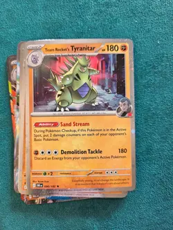 Pokemon Team Rocket's Tyranitar 096/182 Destined Rivals Cosmos Holo Promo - Image 1