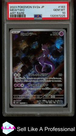 MEWTWO ART RARE POKEMON JAPANESE SV2A-POKEMON 151 2023 183 PSA 10 - Image 1
