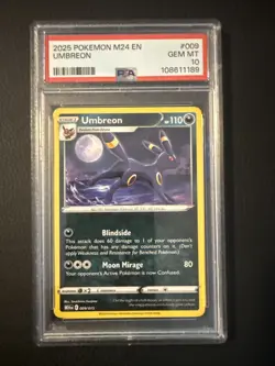 2025 POKEMON M24 EN-MCDONALD'S COLLECTION #009 UMBREON PSA 10 LOW POP - Image 1