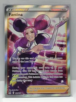 Pokemon Fantina #191/196 Ultra Rare Full Art Trainer Lost Origin Near Mint - Image 1