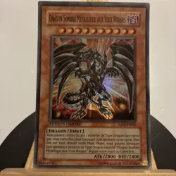 Carte Yu Gi Oh Dragon Sombre Metallique aux Yeux Rouges ABPF frse2 - Image 2
