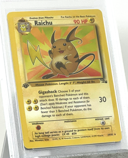 PSA 10 1st Edition RAICHU Pokemon FOSSIL 29/62 GEM MINT Vintage 1999 Rare 100% - Image 3