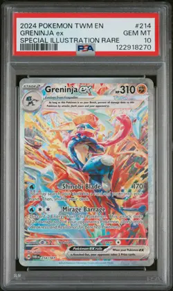 2024 POKEMON TWM EN-TWILIGHT MASQUERADE GRENINJA ex#214 PSA 10 - Image 1