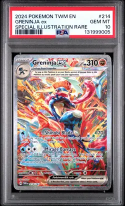 2024 POKEMON TWM EN-TWILIGHT MASQUERADE #214 GRENINJA EX PSA 10 - Image 1