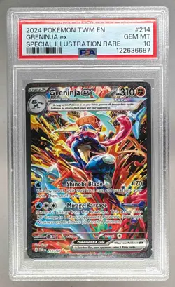 6687 Greninja ex 2024 Pokemon SV Twilight Masquerade - TWM EN #214 SIR PSA 10 - Image 1