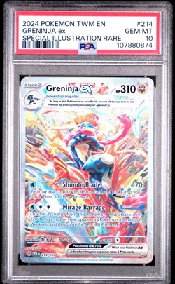 2024 POKEMON TWM EN-TWILIGHT MASQUERADE #214 GRENINJA EX PSA 10 - Image 1