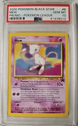 PSA 10 GEM MINT 2000 MEW #8 BLACK STAR PROMO - POKEMON LEAGUE 🔥🔥 - Image 1